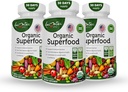 Organik Superfood Yeşiller Meyveleri ve Veggies Kompleksi - En İyi Diyetsel Supplement 14 Greens &14 Meyveler ve Sebzeler Antioksis Organik Malzemelerde Alfalfa Rich (180 Kont Pack of 3)