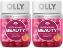 OLLY Undeniable Beauty Gummy, for Hair, Skin, Nails, Biotin, C, Keratin, Chewable Supplement, Grapetre, 30 Day Supply - 120 Kont