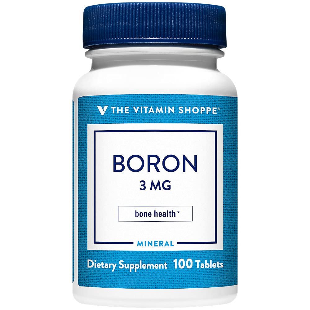 The Vitamin Shoppe Boron 3MG, Well Absorbed Form Chelated (100 Tablets)