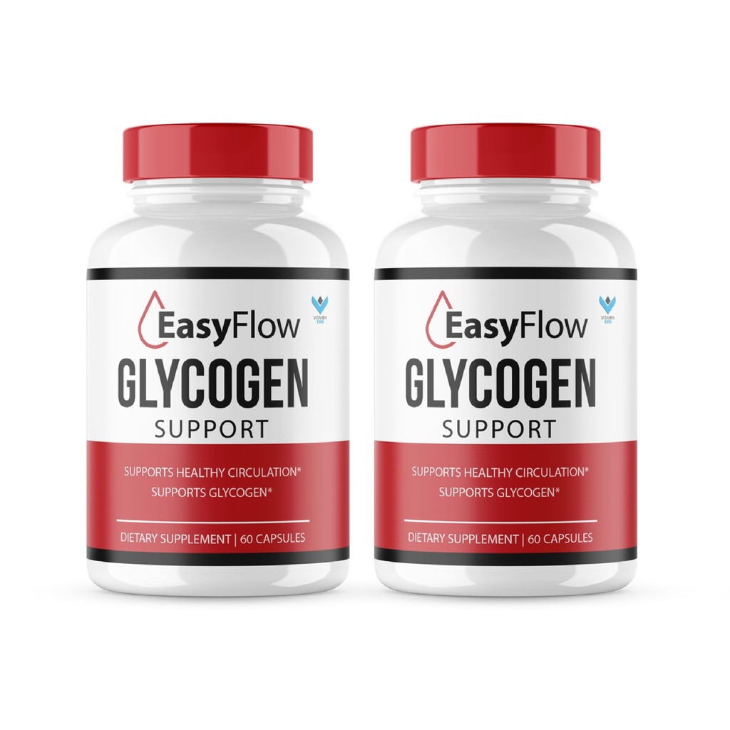 (2 Pack) Easy Flow Glycogen Support EasyFlow Glyco Pills, Easy Flow Maximum Strength Glycogen Health and Blood Support Supplement, EasyFlow Advanced Glyco Optimizer Formula - 120 Capsules