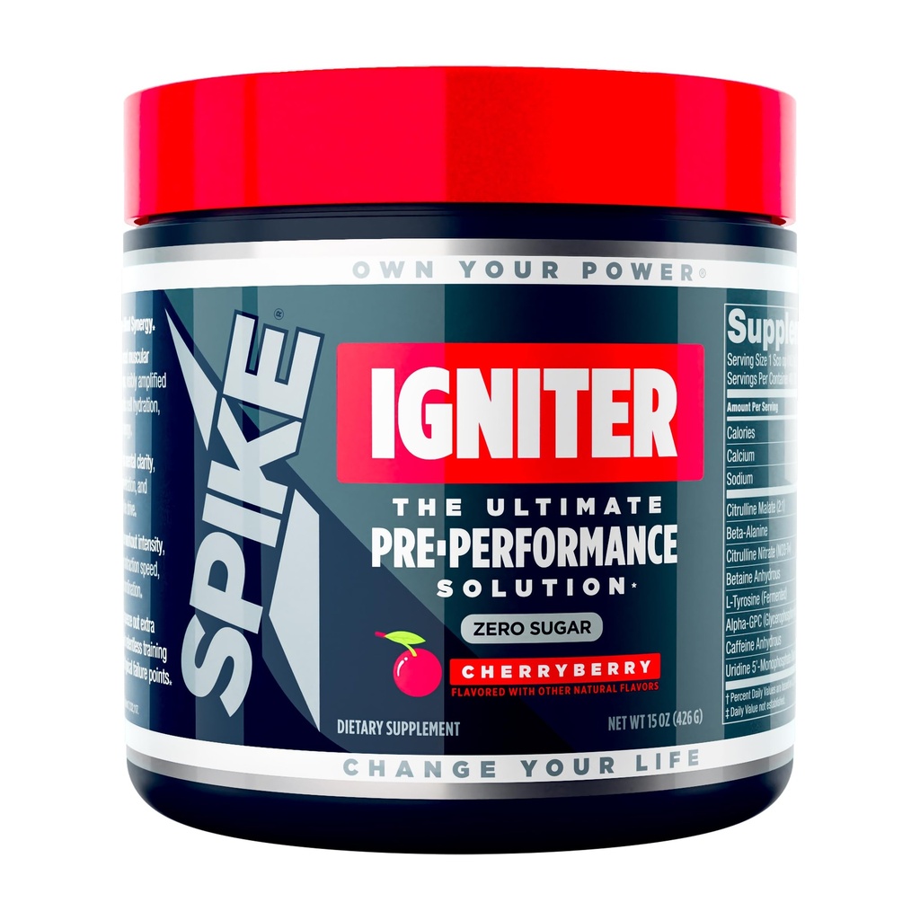 Spike Igniter Hardcore Energy, 20/40 Servings, CherryBerry