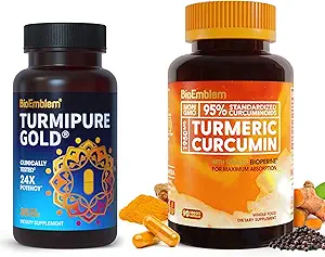 BioEmblem Turmeric Curcumin Supplement with BioPerine Turmeric Curcumin with Klinik olarak Studied TurmiPure