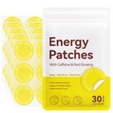 Energy Patches for Focus & Vitality - 8H Time Release Transdermal Patch, Plant-Based, Waterproof & Non-GMO (30 Patches)