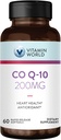 Vitamin World CoQ10 200 mg Softgels, Coenzyme Q10 Supplements for Antioxidant Support, Heart Health & Energy Production, Gluten Free, 60 Rapid Release Softgels