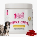 Pet Heart Supplement for Dogs & Cats – Cardiac Support with Patented Reduced CoQ10, Taurine, Omega-3 Fish Oil Senior Myocardial Nutrition & Energy Support Promotes Blood Circulation –100 gels