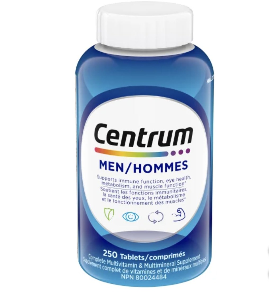 Centrum Multivitamin/Mineral for Men, 250 Tablets