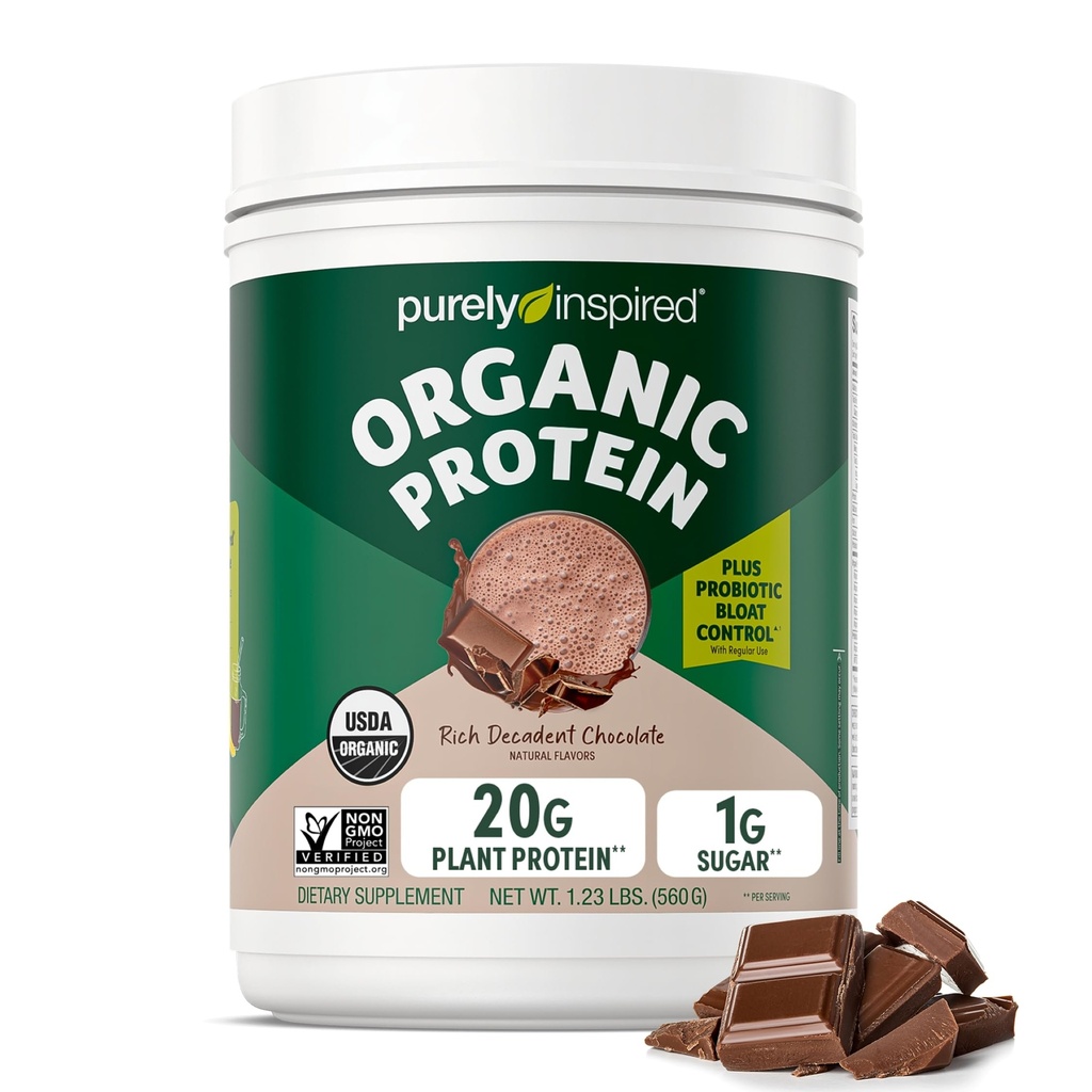 Tamamen Saç ve Kadınlar için Bitki Tabanlı Protein Tozu, Zengin Decadent Chocolate (16 Hizmet) - Vegan & Organik - 20g of Pea Protein Tozu Smoothies & Shakes - Dairy-Free, & Gluten-Free