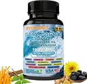 30Ημέρα Προμήθεια Θάλασσα Moss και Shilajit Bundle για τους άνδρες All-in-1 Δυναμική ζωτικότητα Bunded Seamoss Μαύρο Έλαιο Σπέρματος Ashwagandha Burdock Ρίζα με λεπτότητα προετοιμασμένη για να Ρέιν & Ανάκτηση δύναμη