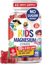 Çocuklar ve Yetişkinler için Magnezyum Gummies - 100 mg - Calm Magnezyum Chews - Magnezyum Citrate Chewable Supplement for Mood & Muscle Support - 90 Gummies
