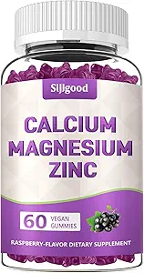 2 Packuba çinko Magnezyum Gummies with Vitamin C D3 K2, Steel Gummies for Bone, Muscle, Calm & Zzz Support, High Abors Formula with Magnezyum çinko P properties, Elder Flavored 120 Cts