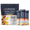 Optimal Energy - Fruit Punch - Sugar Free Hydration Recovery Powder Stick Packs | B Vitamin Complex Electrolyte Drink Mix | Easy Open Single-Serving | Non-GMO | 30 Servings