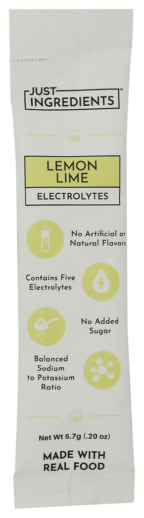 Just Ingredients EleCountrolyte Lemon Lime Single, 0.2 Ounce