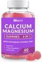 Sugar Freeuba Gummies Supplement 600 mg, Kalsiyum Magnezyum Gummies with Vitamin D3 K2, Potasyum, Yüksek Absiyon CA Gummy for Bone, Teeth & Muscle