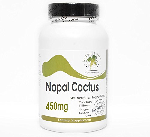 Nopal Cactus 450mg ~ 180 Capsules - No Additives ~ Naturetition Supplements