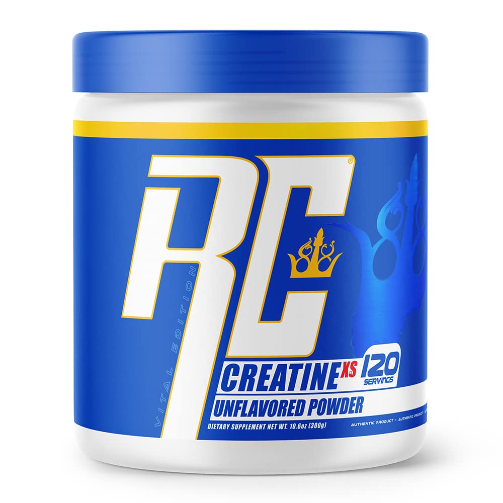 Ronnie Coleman Signature Series Kretine-XS, Tinatine Monohidrat Toz, Post Workout Recovery for Muscle Building and Strength, Energy Support, Mass Winer, Unflavored, 120 Servisler