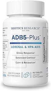 Biotics Research ADB5-Plus Sağlıklı Adrenal Gland Fonksiyonlar, Destek Cortisol Seviyeleri, Strese Olumlu Yanıt, Sağlıklı Enerji Seviyeleri 90 Tablet