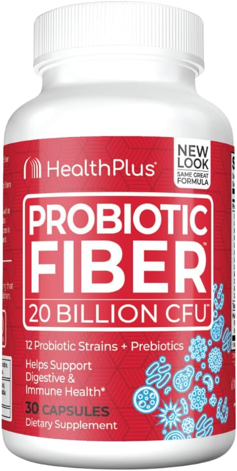 Health Plus Probiotic Fiber - Συμπλήρωμα διατροφής, Detox, 30 κάψουλες, 30 υπηρεσίες