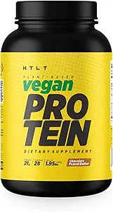 Vegan proteini HTLT | Bitki bazlı Protein Toz | Pea & Rice Protein Toz Toplantısı | Yüksek Lisans Shakes ve Baked Tedaviler için (Chocolate Peanut Butter)