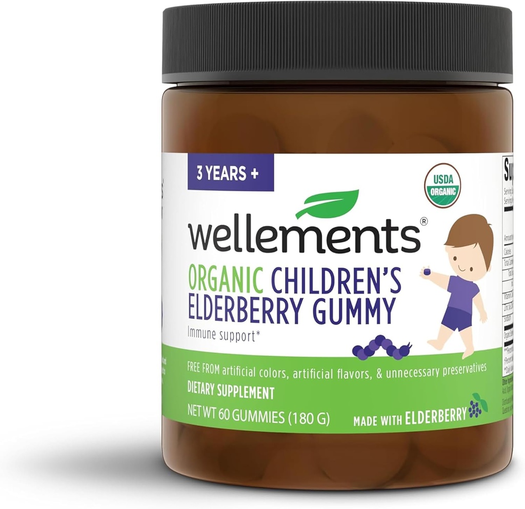 Wellements Organic Children's Elderberry Gummy 