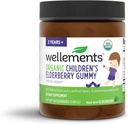 Wellements Organic Children's Elderberry Gummy | Daily Kids Immune Support Gummies*, C ve çinko ile yapılan, USDA sertifikalı Organik, Yapay Renkler | 2 Yıl + 60 Count