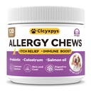 Probiotics for Dogs - Allergy Relief Chews Tablets for Dogs, Supporting Intestinal Health, Immunity - Relieving Itchy, Allergies, Licking Paws, Salmon Oil, Dry Skin and Hair Supplements-120ct