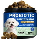 Probiotics for Dogs: 10B CFU Digestive Health Soft Chews with Prebiotics, Enzymes & Pumpkin - for Small & Large Dogs, Stool, Gut, Immune Support - Chicken, 180ct