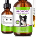 Dog Probiotic, Liquid Probiotics for Dogs, Prebiotic & Digestive Enzymes, Dogs Probiotics Supplement Help Digestive Health, Immune Support, Diarrhea Relief, Dog Herbal Supplements 60ml