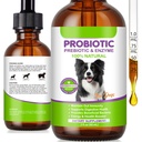 Probiotics for Dogs, 3-in-1 Liquid Probiotics Supplements, Dog Probiotic for Digestive & Gut Health, Fast Acting for Constipation, Diarrhea and Gas with Prebiotic & Digestive Enzymes