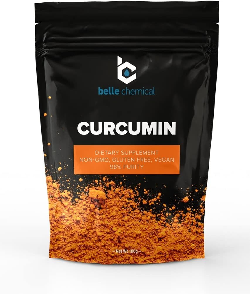 Belle Chemical 98% Pure Curcumin Powder (98% Κουρκουμινοειδή) (100 γραμμάρια)