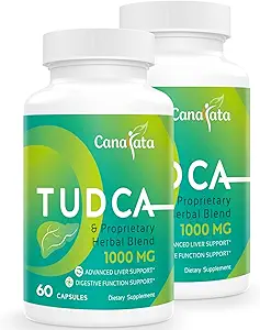 TUDCA Liver Support Supplements 1000 mg - 120 Vegan Capsules,TUDCA Bile Salts with Milk Thistle Herbal Mix Formula for Liver Cleanse & Tamir