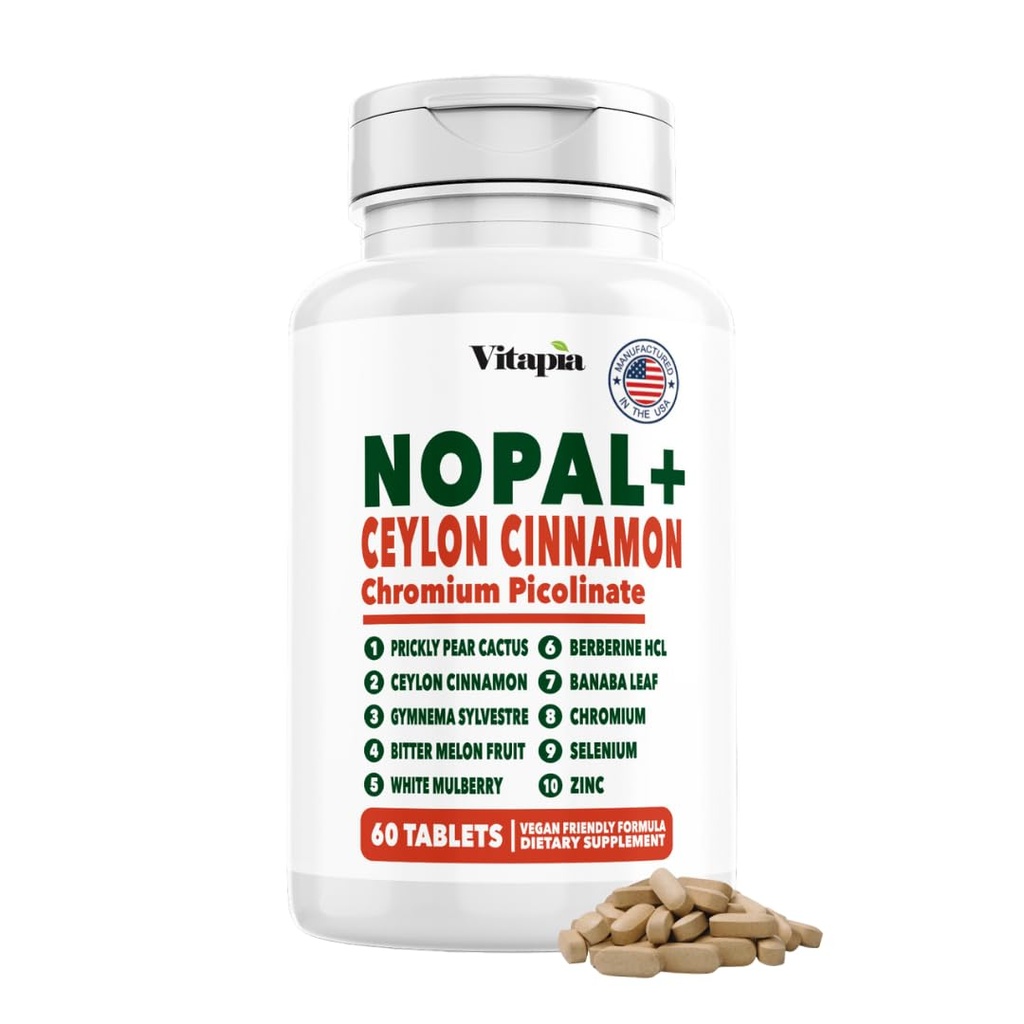 Vitapia Nopal Cactus Antioksi, Skin, Metabolism, Wellness, Kalp Sağlığı Desteği - 60 Çok Kapsül - GMO, Gluten Ücretsiz Supplement