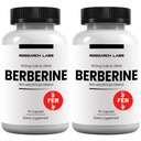Araştırma Laboratuvarları 2 Fer 1 Ad - 1500 mg Klinik Not Berberine Yüksek Absorpsiyon Formula & BerberQuilTM Desteği. 180 Total Capsules. 500 mg Her Capsules