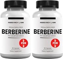 Araştırma Laboratuvarları 2 Fer 1 Ad - 1500 mg Klinik Not Berberine Yüksek Absorpsiyon Formula & BerberQuilTM Desteği. 180 Total Capsules. 500 mg Her Capsules