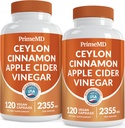 5-in-1 Ceylon Cinnamon Capsules 2355 mg - Apple Cider Vinegar Capsules with Turmeric, Panax Ginseng ve Bioperine (120, Pack of 2)
