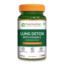 Pure Nutrition Lung Health Supplement | 60 Caps | Herbal Lung Support Formula with Quercetin, Vitamin C, Nettle, Vasaka Leaf, Lotus, Licorice & Ginger.