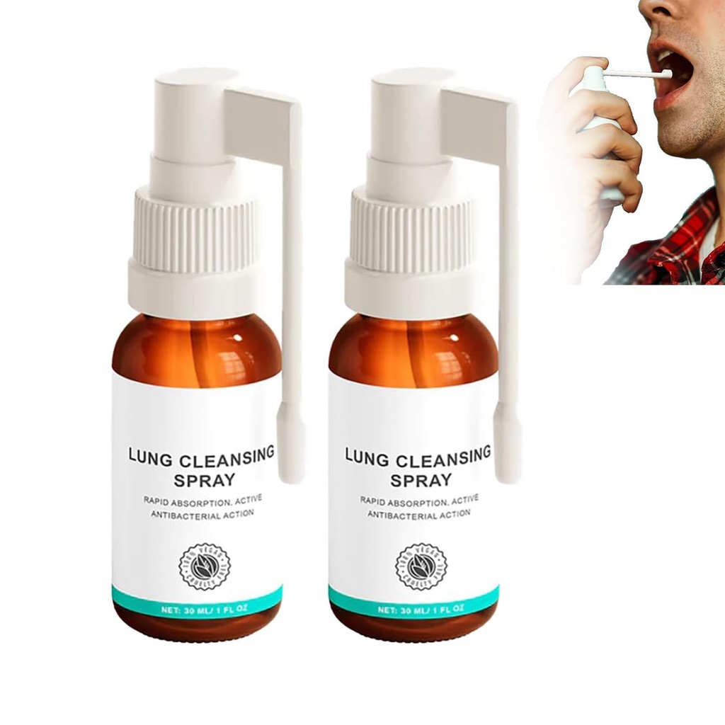 Saffra Labs Lung Cleansing Spray,Herbal Lung Cleansing Spray,Herbal Lung Cleanse Mistm, (2PCS)