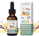 Go Healthy Kids Vitamins D3 K2 (MK-7), Child Vitamin D, Liquid Vegan D3 K2 Drops for Kids, Sugar-Free, Easy-to-Absorb, Children's Growth & Immune Support, Vanilla Flavor - 30 Servings