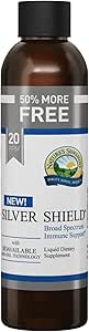Nature's Sunshine Silver Shield Liquid, 6 Fl Oz | Colloidal Silver Liquid ile Aqua Sol Teknolojisi Immune Destek ve Koruma sağlar