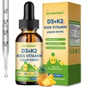 Kids Vitamin D3 K2 Drops, Vitamin D3 K2 (MK-7) Supplement with Calcium for Kids & Adults - Support Healthy Bones & Teeth, Calcium Absorption & Immunity, Sugar Free Pineapple Flavor 2 FL OZ