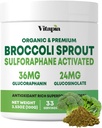 Vitapia Organic Broccoli Sproout Powder - Υψηλή σε Sulforafane & Antioxidant, Γνωστική Υποστήριξη Υγείας - 30 ημέρες προσφοράς - Μη ΓΤΟ & Χωρίς γλουτένη, 33 σερβιρίσματα (Pack of 1)
