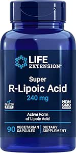 Life Extension Super R Lipoic Acid 240 mg, 90 Capsules, Vegetarian