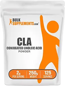 BulkSupplements.com Conjugated Linoleic Acid Powder - CLA Supplement, Nutritional Supplement - Χωρίς γλουτένη, 2g ανά υπηρεσία, 250g (8,8 oz) (Pack of 1)