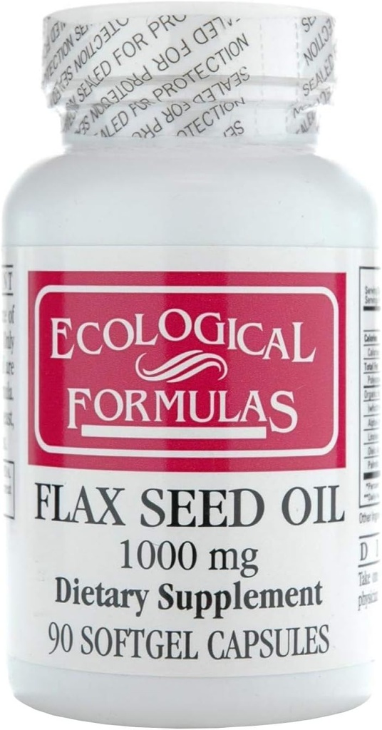 Ekolojik Formulaler Organik Flax Tohum Petrol 1000 Mg, Beyaz, 90 Kont