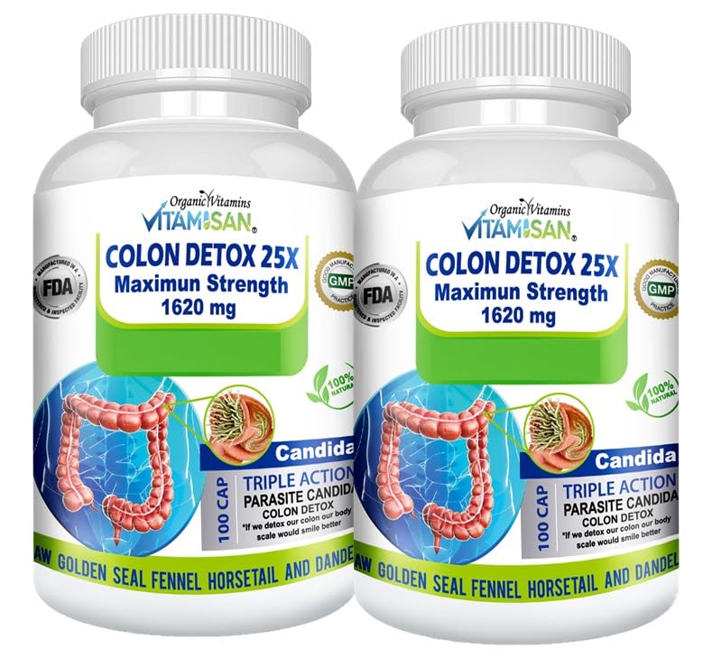 VITAMISAN Herbal Extra Colon Care 200 Capsules, Colon Cleanser & Detox Natural Flora Protector, Probiotic - Prebiotic Natural Gut Flora & Regularity Support