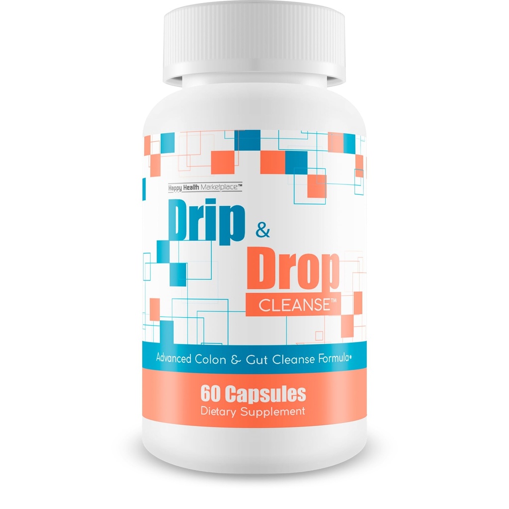 Drip & Drop Cleanse - Our Best Colon Cleansing Gut Support Supplements - Gut Restore Probiotic Super Colon Cleanse Caloric Bypass Supplement - Liver Detox Supplements - Probiotic Colon Cleanse Detox