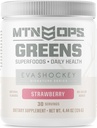 MTN OPS Eva Shockey Signature Series Super Greens Organik Super Foods Toz, Strawberry, 30 Hizmet, Strawberry, 4.4 Ounce