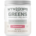 MTN OPS Eva Shockey Signature Series Super Greens Organik Super Foods Toz, Strawberry, 30 Hizmet, Strawberry, 4.4 Ounce