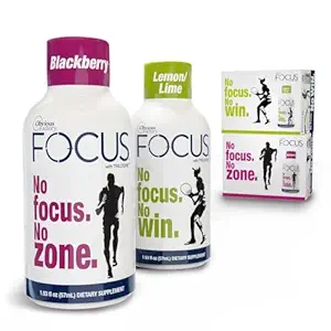Focus Shots με Trilogine, Stay Sharp, Zero Sugar Energy Boost, Variety Pack, 24 Count (1,93 fl oz), Blackberry, Lemon Lime Γεύσεις