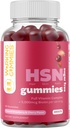 HSN Gummies - Saç Cilt ve Nails Gummies - Sugar Free Biotin Gummies 500006 with Full Vitamin Kompleksi Saç Büyümesi, Sağlıklı Cilt, Nail Güçlü - 60 Ct Strawberry & Cherry Flavor